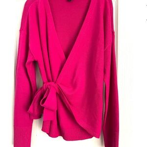 INC International Concepts Fuchsia Wrap Cardigan
